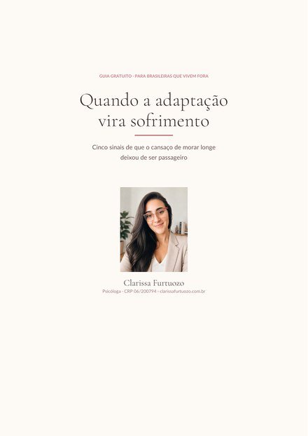 Capa do guia Quando a adaptação vira sofrimento